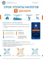 Срок уплаты налогов 1 декабря!